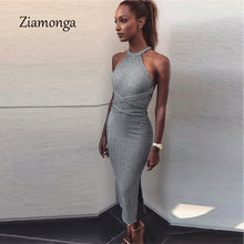 Halter Backless Cross Bandage Dress