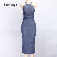 Halter Backless Cross Bandage Dress