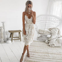 Deep V Neck Backless Dress
