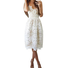 Deep V Neck Backless Dress