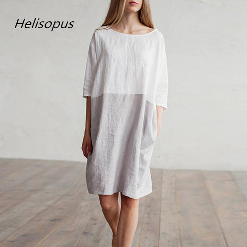 O-neck Half Sleeve Dress